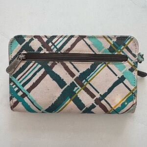 y2k brown and teal vintage wallet 🤎